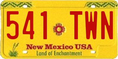 NM license plate 541TWN