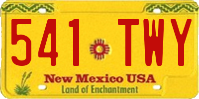 NM license plate 541TWY
