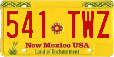 NM license plate 541TWZ