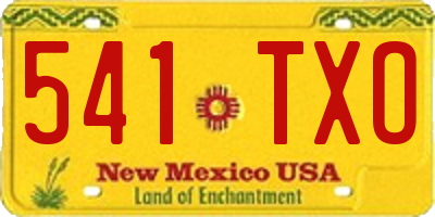 NM license plate 541TXO