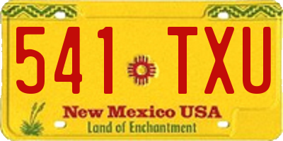 NM license plate 541TXU