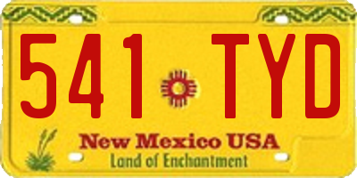NM license plate 541TYD