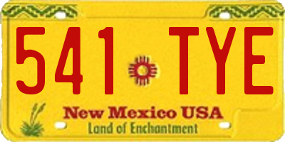 NM license plate 541TYE