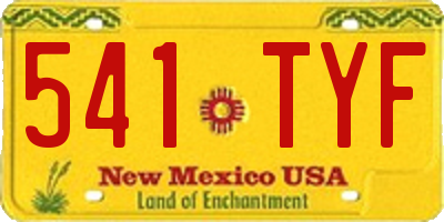 NM license plate 541TYF