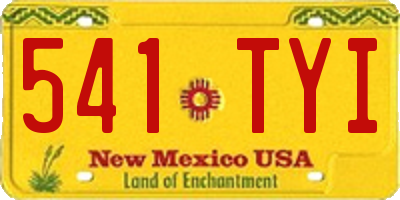 NM license plate 541TYI