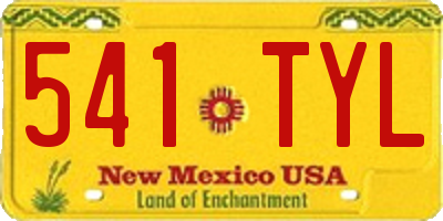 NM license plate 541TYL