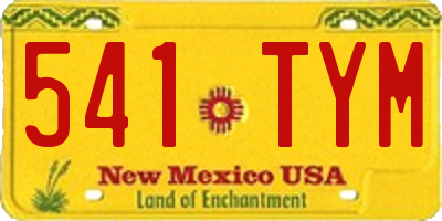 NM license plate 541TYM