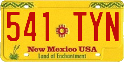 NM license plate 541TYN