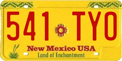 NM license plate 541TYO