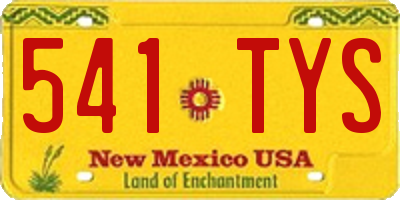 NM license plate 541TYS
