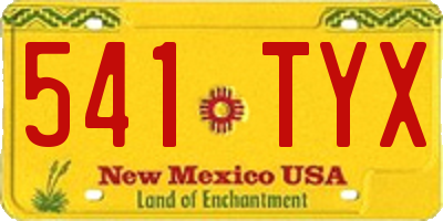 NM license plate 541TYX