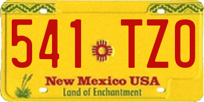 NM license plate 541TZO