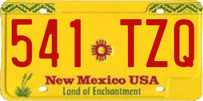 NM license plate 541TZQ