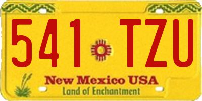 NM license plate 541TZU