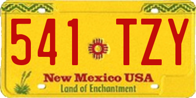 NM license plate 541TZY