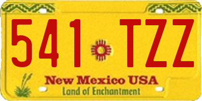 NM license plate 541TZZ