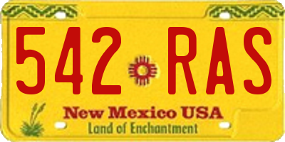 NM license plate 542RAS