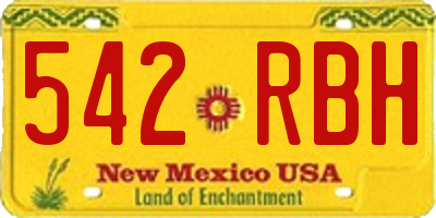 NM license plate 542RBH