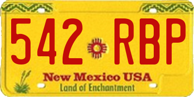 NM license plate 542RBP