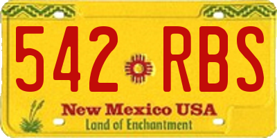NM license plate 542RBS
