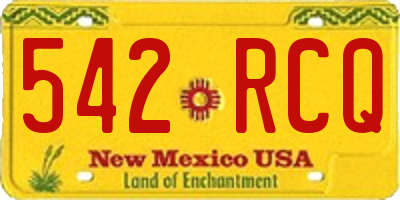 NM license plate 542RCQ