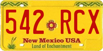 NM license plate 542RCX