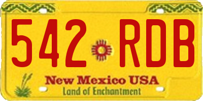 NM license plate 542RDB