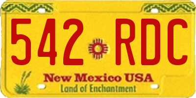NM license plate 542RDC
