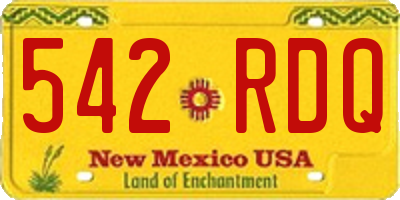 NM license plate 542RDQ