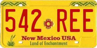 NM license plate 542REE