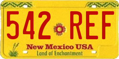 NM license plate 542REF