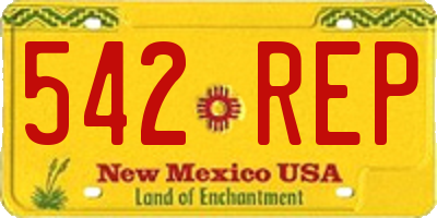 NM license plate 542REP