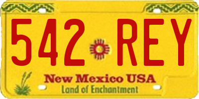 NM license plate 542REY
