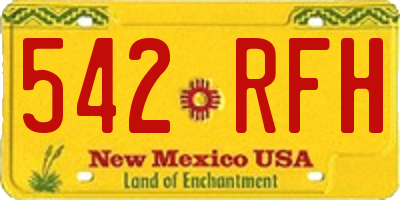 NM license plate 542RFH