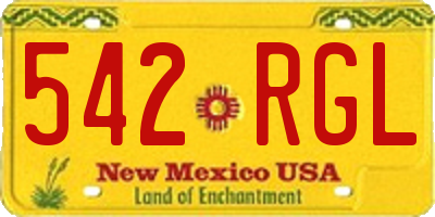 NM license plate 542RGL