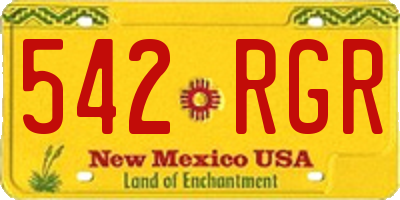NM license plate 542RGR