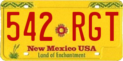 NM license plate 542RGT