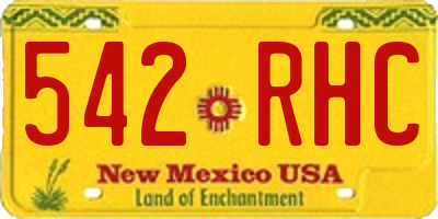 NM license plate 542RHC