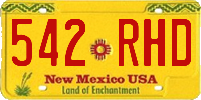 NM license plate 542RHD