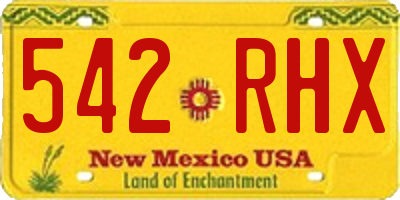 NM license plate 542RHX