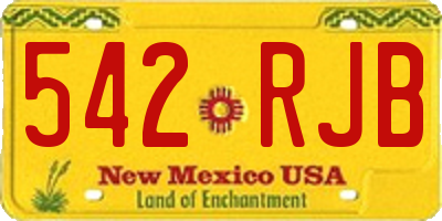 NM license plate 542RJB