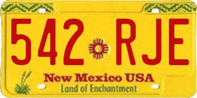 NM license plate 542RJE