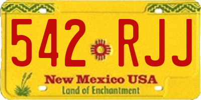 NM license plate 542RJJ