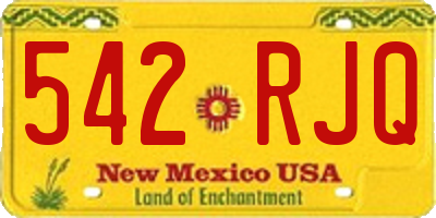 NM license plate 542RJQ