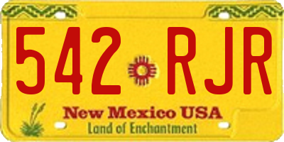 NM license plate 542RJR