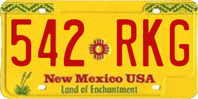 NM license plate 542RKG