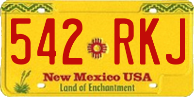 NM license plate 542RKJ
