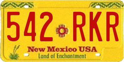 NM license plate 542RKR