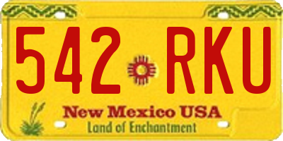 NM license plate 542RKU