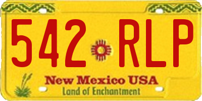 NM license plate 542RLP